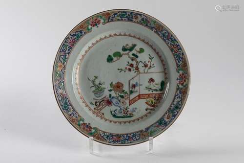 CHINA Porcelain PLATE with polychrome decoration o…