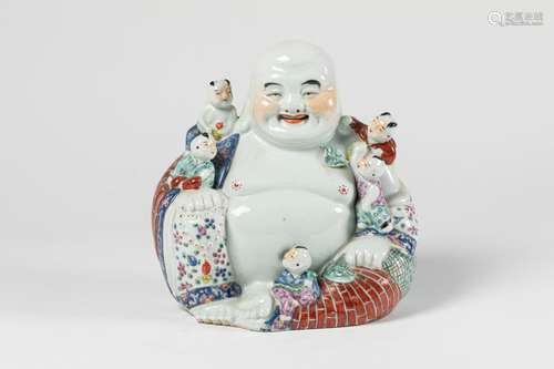 CHINA BUDAI porcelain with polychrome decoration, …