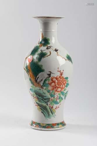 CHINA VASE baluster in porcelain and enamels of th…