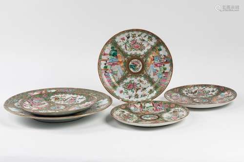 CHINA, Canton Suite of 4 PLACES and a circular PLA…