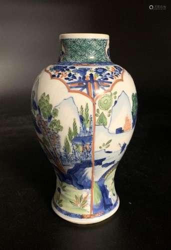 CHINA Small porcelain baluster VASE with compartme…