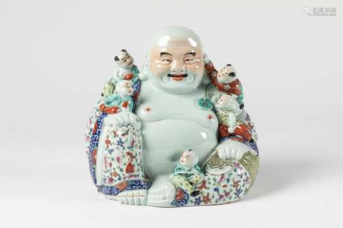 CHINA BUDAÎ in porcelain with polychrome decoratio…