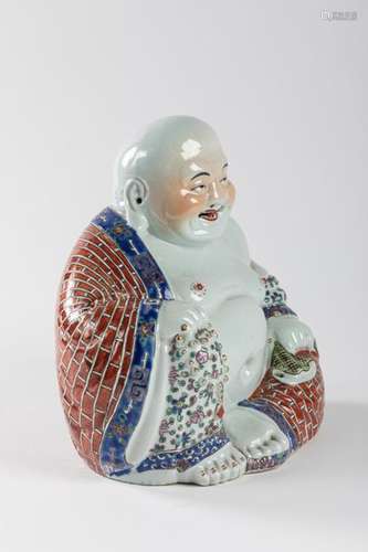 CHINA BUDAI porcelain with polychrome decoration. …