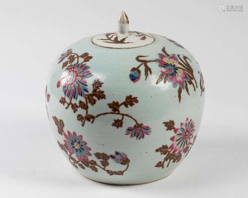 CHINA Porcelain GINGER JAR with polychrome decorat…