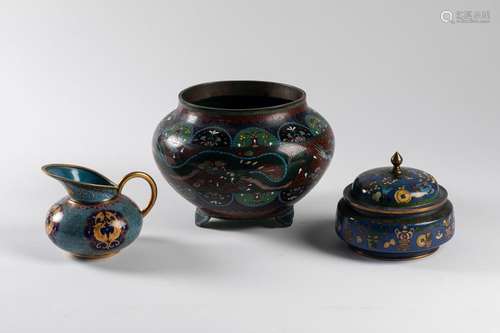 CHINA and JAPAN Cloisonné enamel lot including a C…