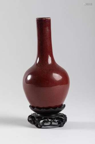 CHINA Small porcelain bottle VASE with ox blood co…