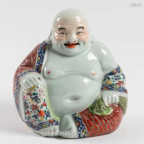 CHINA BUDAI porcelain with polychrome decoration. …