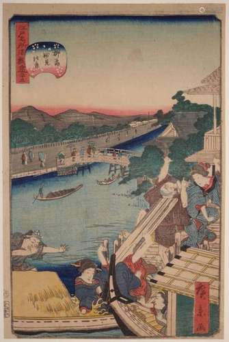 Utagawa Hirokage (actif 1855 1865). Oban tate e de…