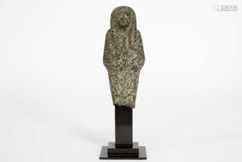Ancient Egyptian Old Kingdom (noble) lady shabti sculpture in granite with copy of [...]