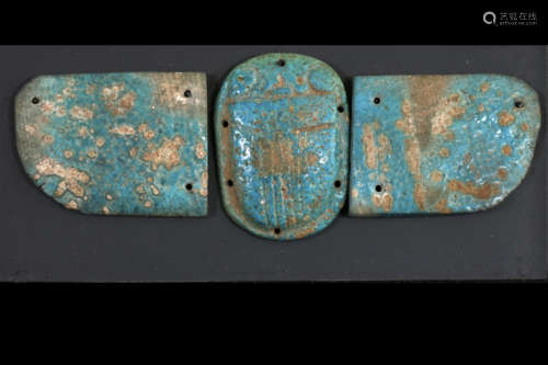 7th till 6th Cent. BC Ancient Egyptian Saitic period fragment of a breast ornament [...]