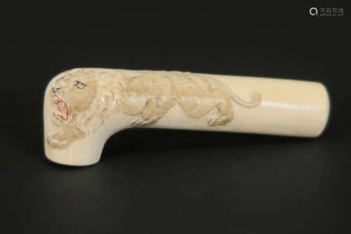 antique Chinese walking stick-handle in ivory - - Antieke Chinese wandelstokgreep [...]