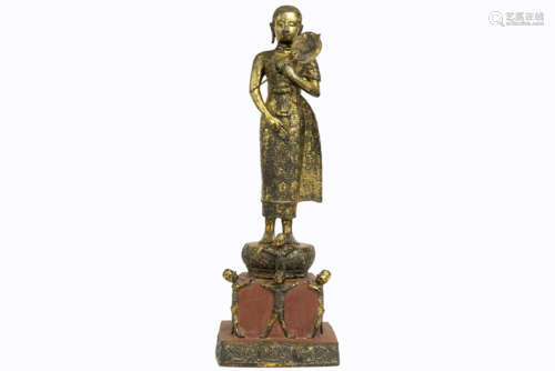 quite rare 18th/19th Cent. Siamese Rattanakosin period partially guilded bronze [...]