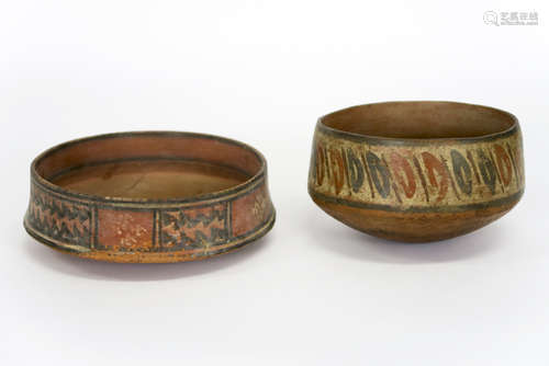 Peruvian tomb find : two pre-Columbian bowls in earthenware with quite well preserved [...]