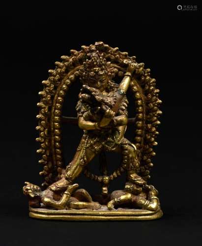 Shamvara Paramasukha Chakrasamvara Bronze doré Nép…