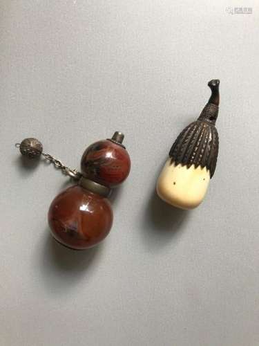 Ensemble de deux netsuke, époque Meiji, fin XIX' d…