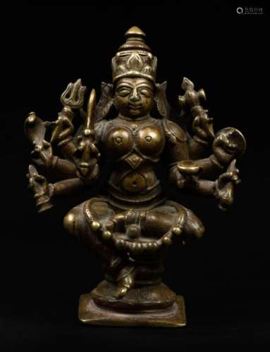Kali Bronze Inde, XIXe siècle H. 12 cm AR Cette sc…