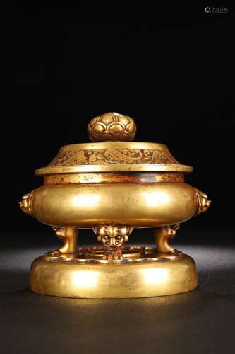 A Gilt Bronze Censer