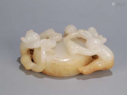 A Hetian Jade Figure-Story Ornament