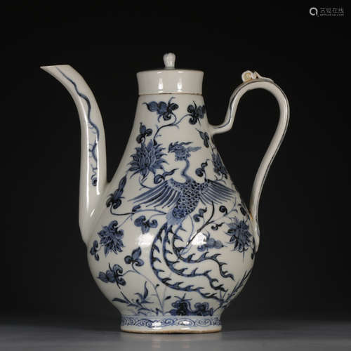 A Porcelain Blue&White Floral Pot