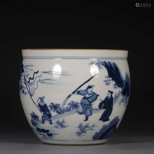 A Porcelain Blue&White Landscape Jar