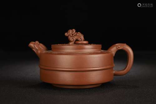 A Zisha Teapot With Jindingshangbiao Mark