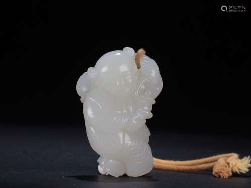 A Hetian Jade Figure Hand Piece