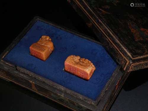 Pair Of Tianhuang Stone Seals