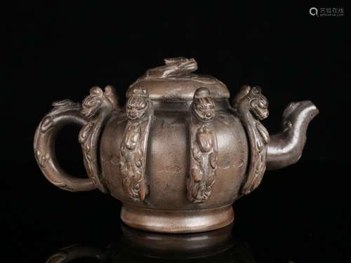 A Zisha Teapot With Chen Mingyuan Mark