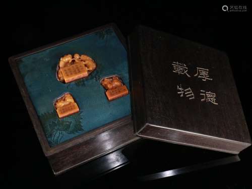 Set Of Tianhuang Stone Beast Seals