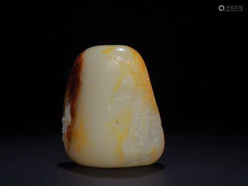 A Hetian Jade Figure-Story Hand Piece