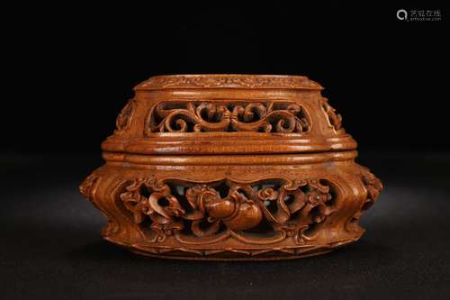 A Bamboo Figure-Carved Censer