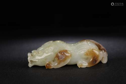 A Hetian Jade Beast Hand Piece