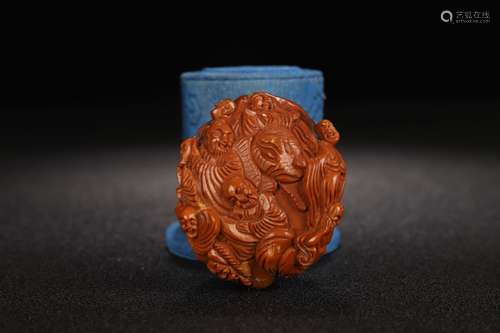 A Walnut Arhat Hand Piece