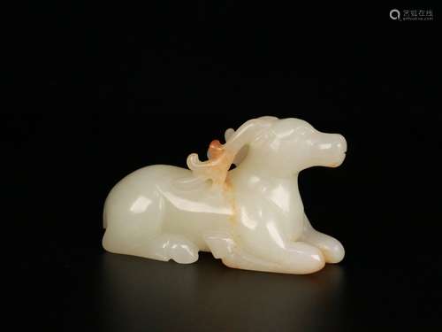 A Hetian Jade Deer Ornament