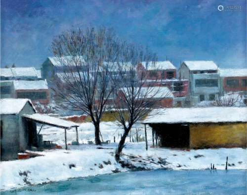 周梅元（b.1980） 2007年作 家乡的雪 布面油画