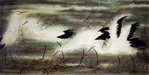 林风眠（1900～1991） 鹤舞 布面油画