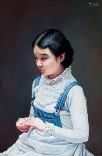 刘升（b.1990） 2017年作 女孩 布面油画