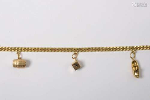 Bracelet en or jaune 18 carats serti de trois brel…