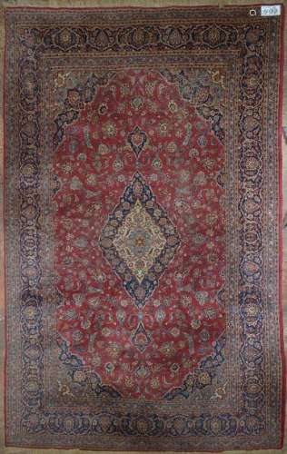 Grande carpette Keshan en laine faite main à décor…