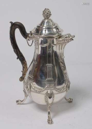 Cafetière tripode Louis XVI en argent à manche en …