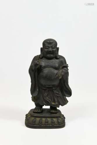 CHINE XVIIème siècle. Statuette de bouddha Milefo,…