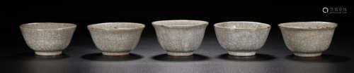 SET OF LONGQUAN YAO GLAZE CUPS