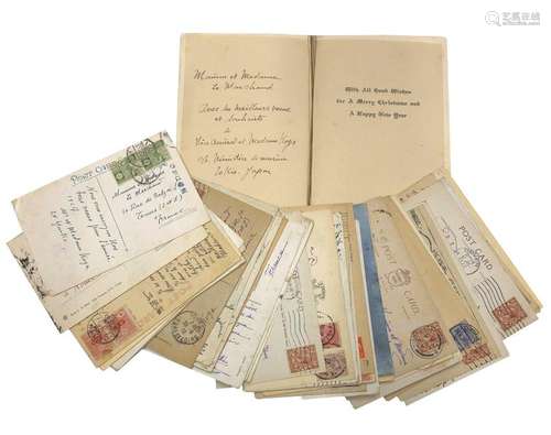 Ensemble de lettres et cartes postales envoyées pa…