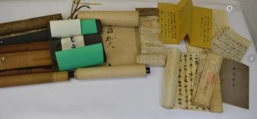 LOT OF OLD AND MODERN PAPERS Japan Possibly prayer…
