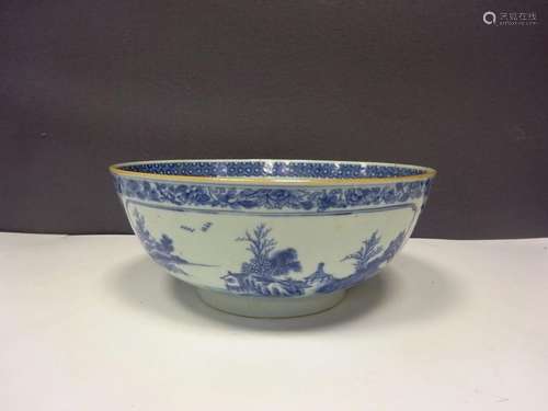 EXPORT PUNCH BOLLS China, Qing Dynasty Cobalt blue…