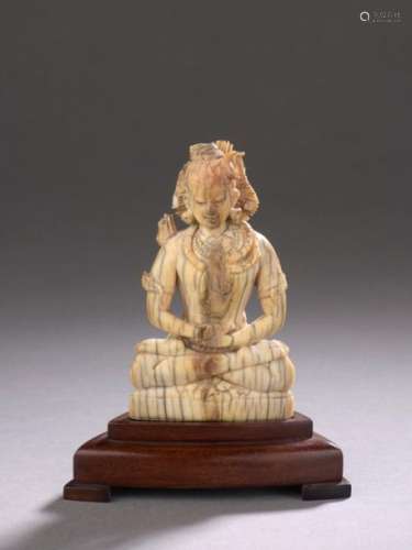 NÉPAL XVIe/XVIIe siècle Statuette de bouddha en iv…