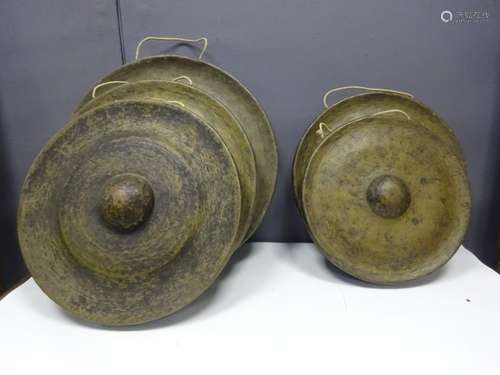 SET OF FIVE (5) MARTELE BRONZE GONGS China, Vietna…