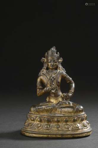 TIBET XVIe/XVIIe siècle Statuette de Vajrasattva e…