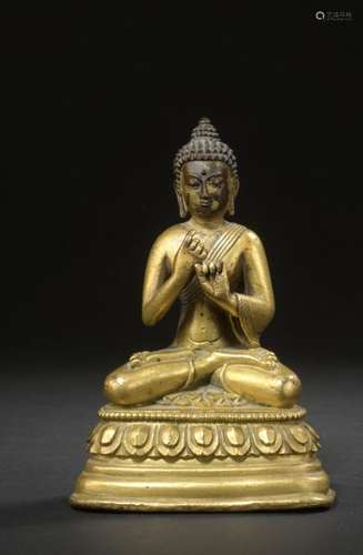 TIBET XVIIIe siècle Statuette du bouddha Vairocana…