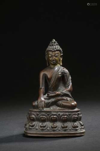 TIBET XVIIIe siècle Statuette du bouddha Sakyamuni…